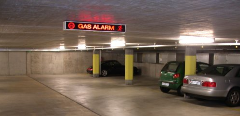 Мониторинг выхлопных газов на автостоянках